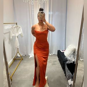 COPY - MacDuggal Burnt Orange dress